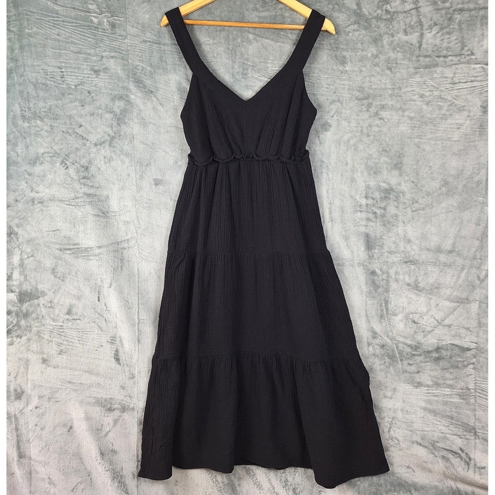 Womens Dress Medium Babydoll Tiered Midi Cottagecore Whimsigoth Fairy Grunge